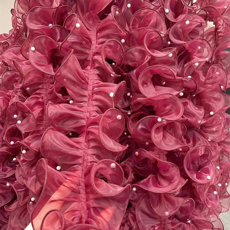 2Yard Pleated Wine … - image