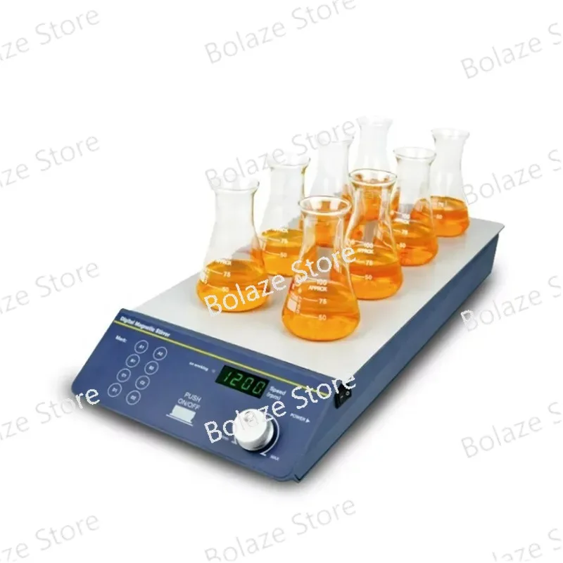 Laboratory Multi - Position Magnetic Stirrer 200 To 1200rpm Adjustable 400mlx4 400mlx8 400mlx12 Optional