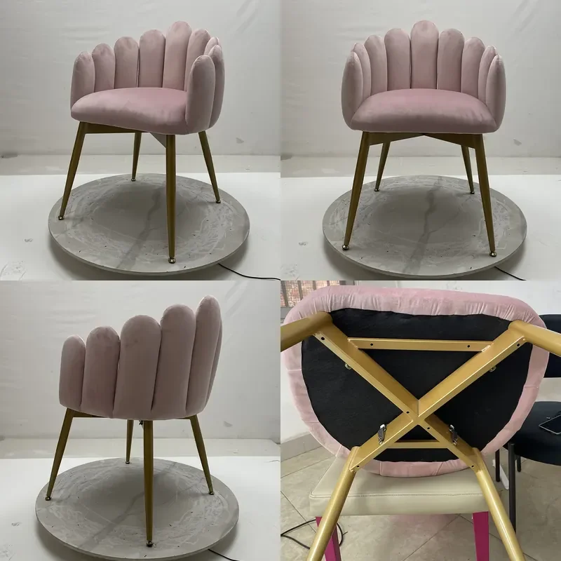 Removable Ins Wind Restaurant Chair for Custom Lint Seat Armrest Backrest Home Dining Chair Finger Dressing Stool
