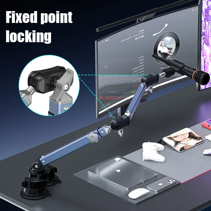 Microphone Boom Arm Desk Mount Mic Stand 360°Swivel 3/8 Thread Adjustable Mic Arm For Game Live Recording Streaming Bracket