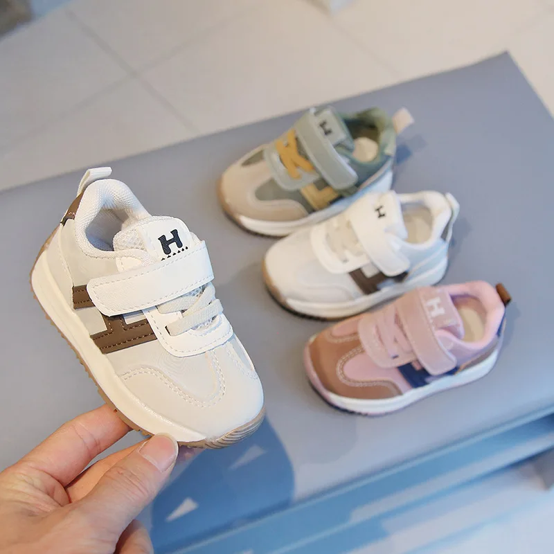 Children's Sports Shoes Toddler Breathable Non Slip Comfort Sneakers Lightweight Hook and Loop Soft Sole Running Casual Shoes