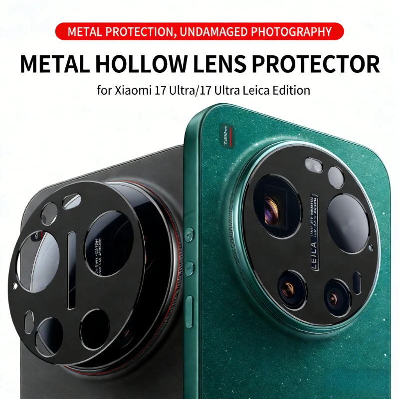 1-2 PCS Black Aluminum Metal Rear Camera Len Protector Cover For Xiaomi 17 Ultra 15 Shockproof Lens Screen Ring Protect Film Cap