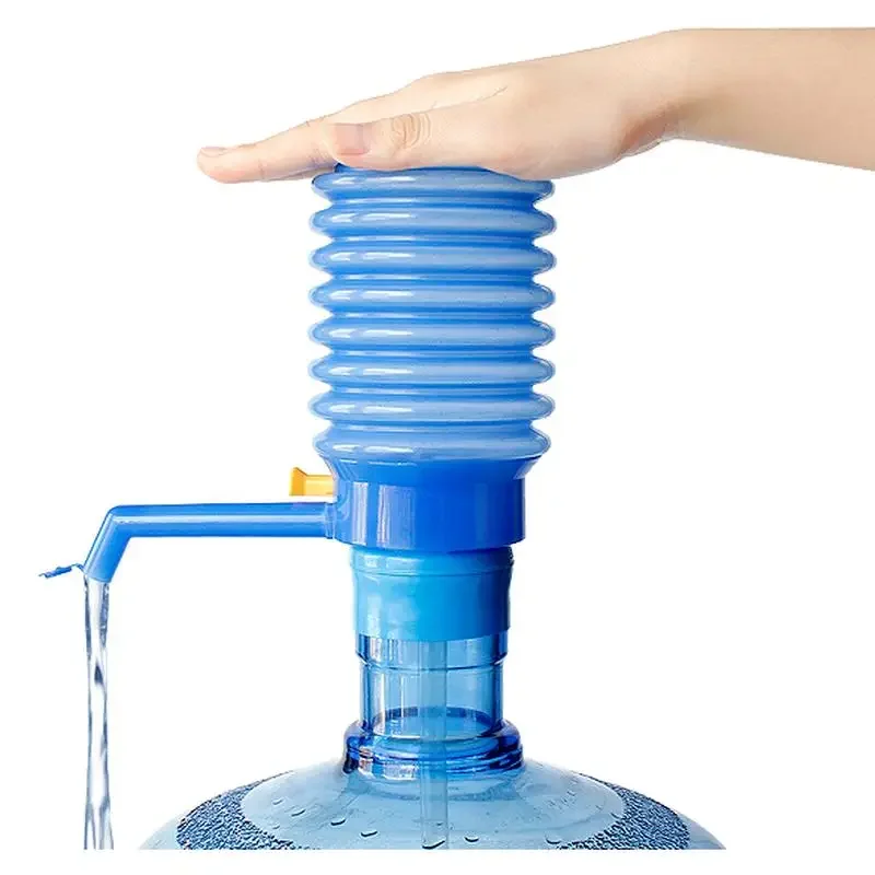 1PCS Portable Hand Press Manual Pump Bottled Drinking Water Bucket Dispenser with Removable Tube Vacuum Action Device view 3