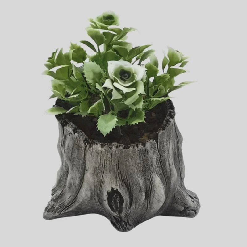 

D8KF Flower Pots Bucket Rustics Stumps Planter Flower Arrangement for Home Decors