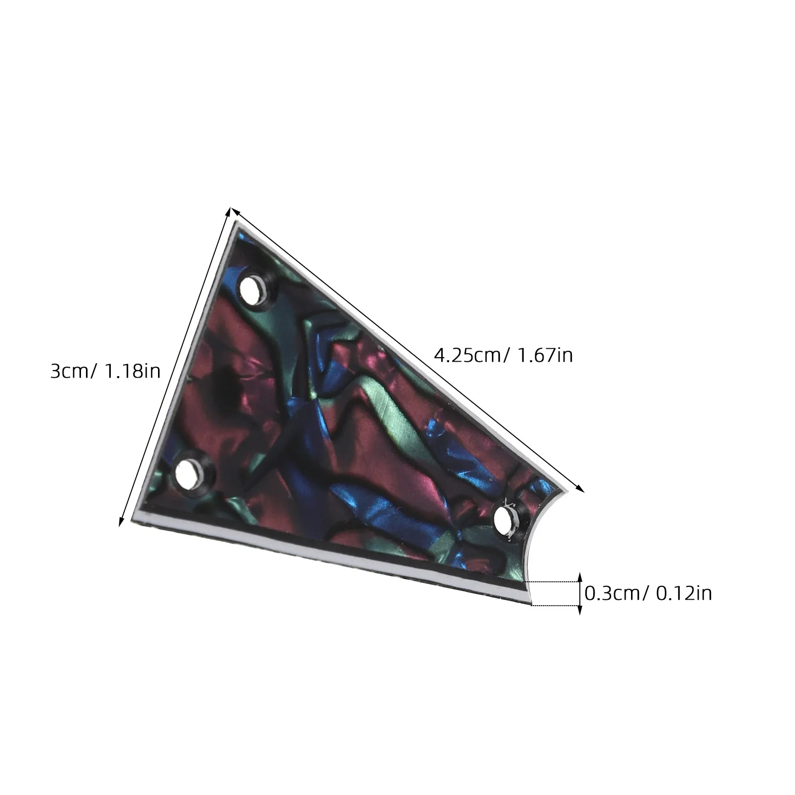 4Pcs Electric Guitar Truss Rod Cover PVC 3 Hole 3 Layer Core Protective Replacement Parts Guitar Accessories for Repairs