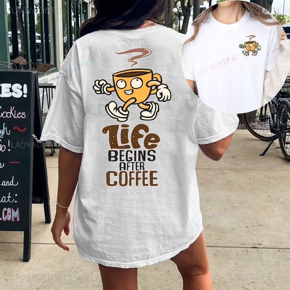 Retro Coffee Croissants Tee para Estudantes, O Café da Manhã dos Vencedores, Tee Retro para o Amante do Café da Manhã, Camisa de Algodão, Presente Alimentar, Tee Gráfico Anos 90