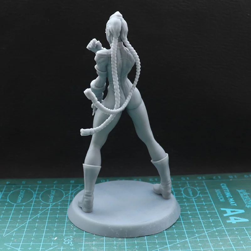 A Fight Girl Figura Unpainted Resin Model, No Color, RW-955, 1:24, 1, 18