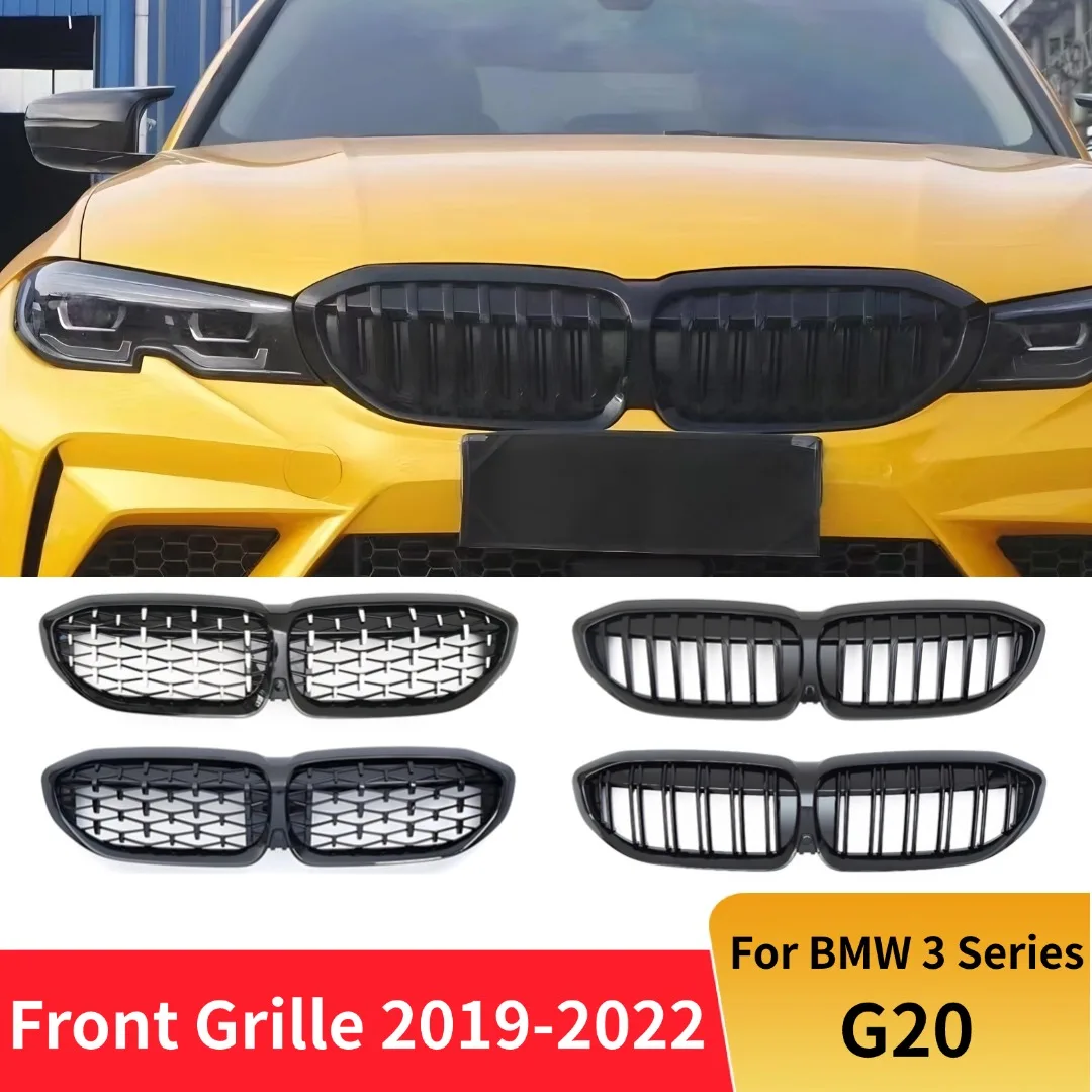 

Front Kidney Inlet Grille Hood Mesh Bumper Grill Grid Tuning Accessories Body Kit For BMW 3 Series G20 G21 2019-2022 Styling