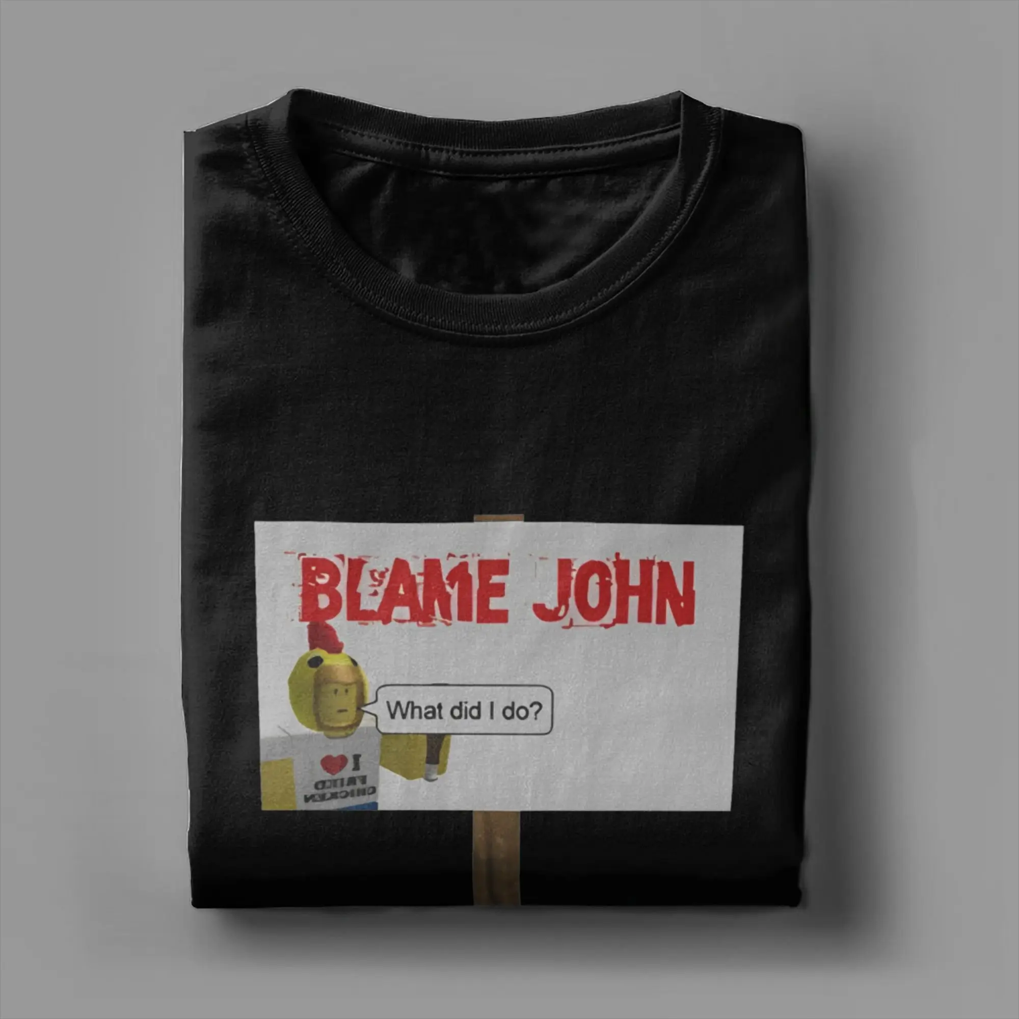 تي شيرت رجالي Blame John Forsaken تي شيرت صيفي مريح تي شيرت ملابس الشارع الشهير شعار مخصص ملابس علوية من القطن الخالص فكرة هدية