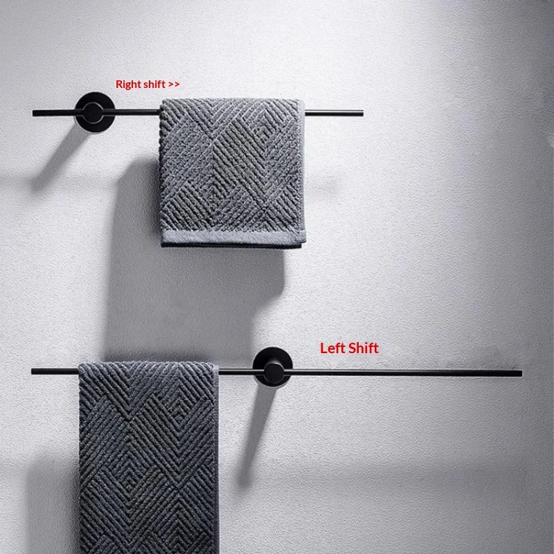 Rustproof 304 Stainless Steel No Drill Towel Rack Wall Mounted Towel Bar Minimalist Bathroom Single Rod Space Saving Towel Rack