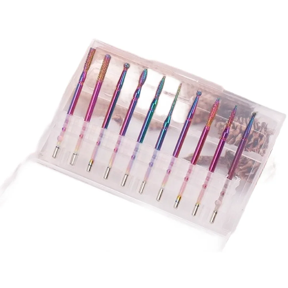Diamond Nail Drill Bits Compatible With Most For Electric Nail Files Grit 100 140 200 240 For Salon And Home 30 PCS