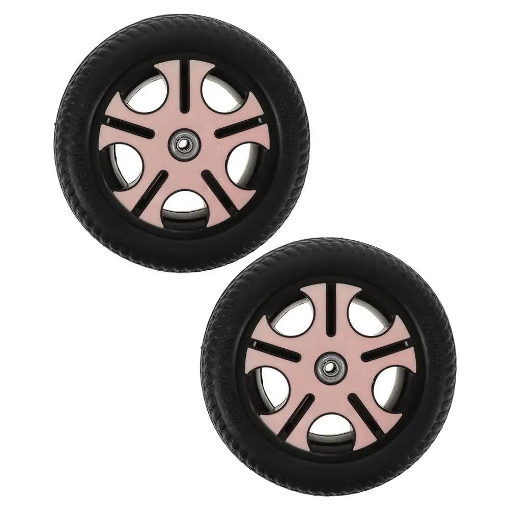 

2 шт. универсальные сменные колеса для детского трехколесного велосипеда, самоката, нескользящие, износостойкие, легкие, простые в установке