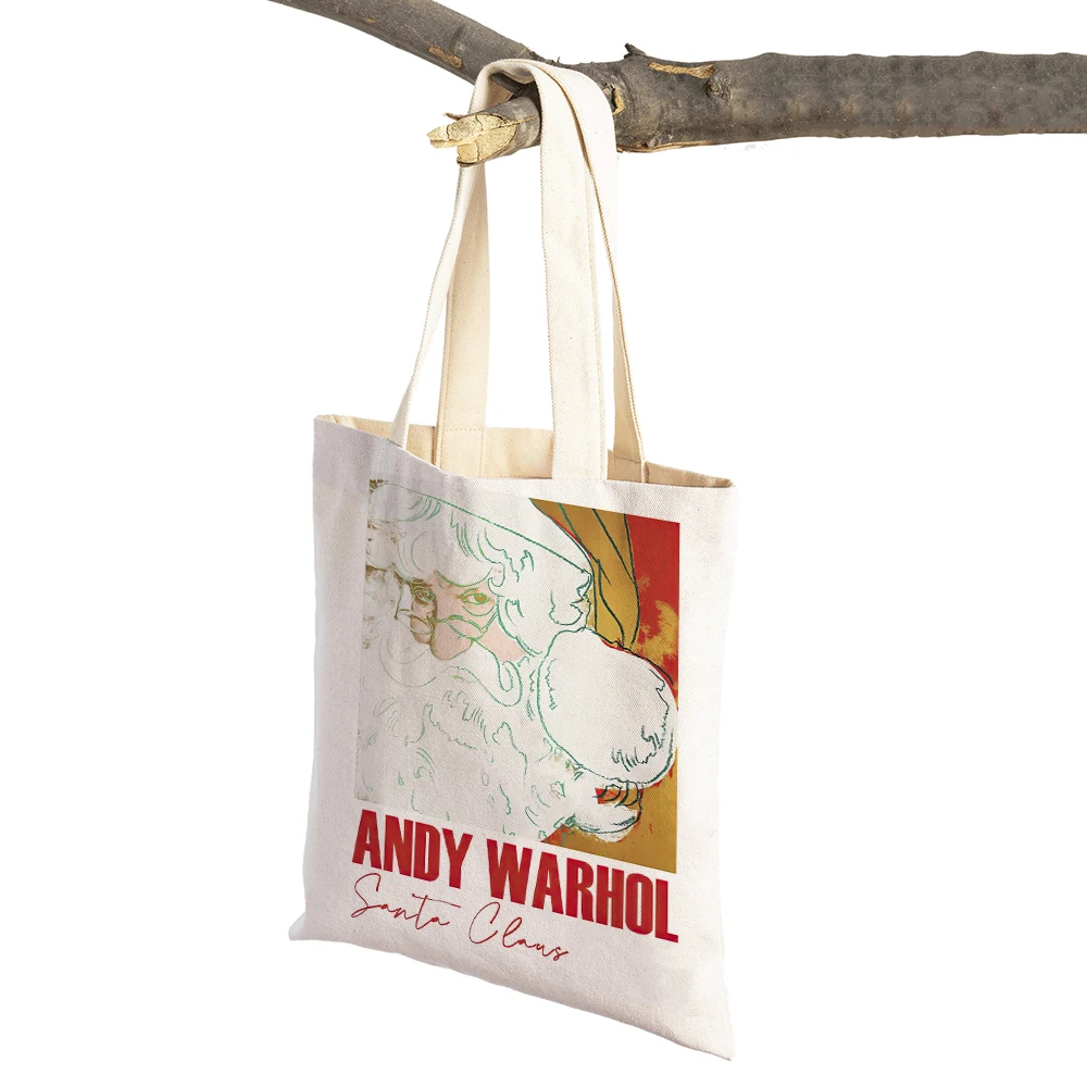 Andy Warhol Skeleton Gallery Shopping Bag Double Print Eco Casual Nordic Shopper Bags Lady Canvas Tote Women Travel Handbag