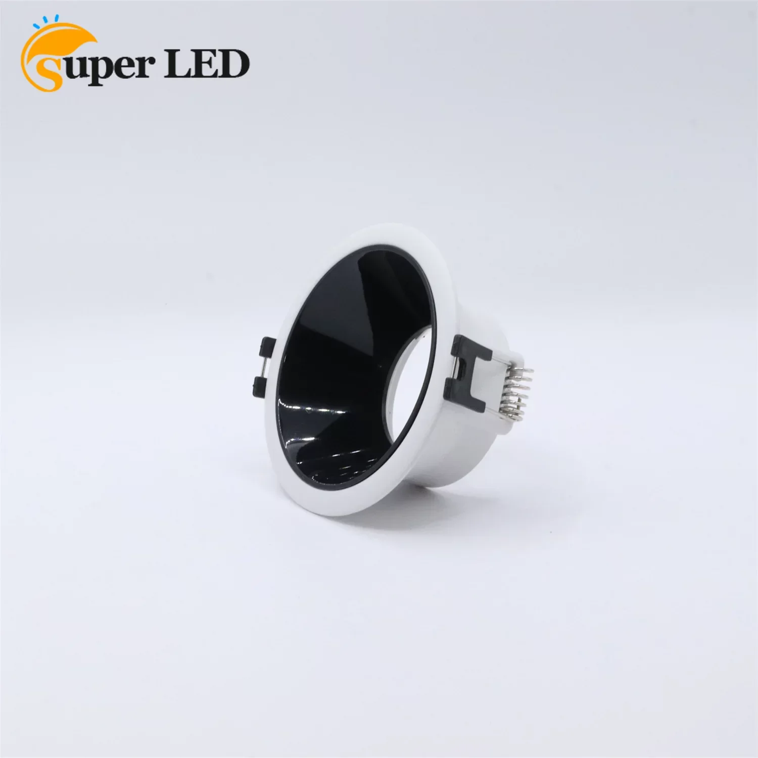 Recessed White Black Downlight Fixed Spotlight GU10 LED Fixture Frame Cut Hole 75mm