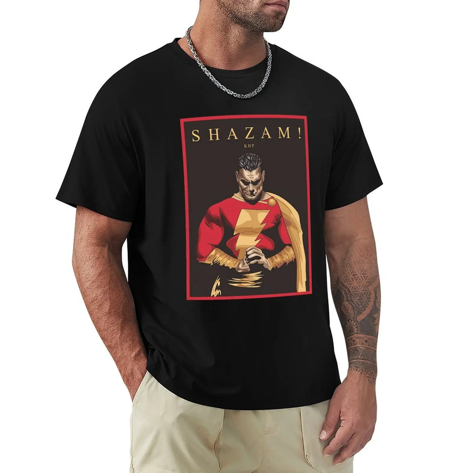 

Shazam T-Shirt Casual Loose Short Sleeve Tee for Men