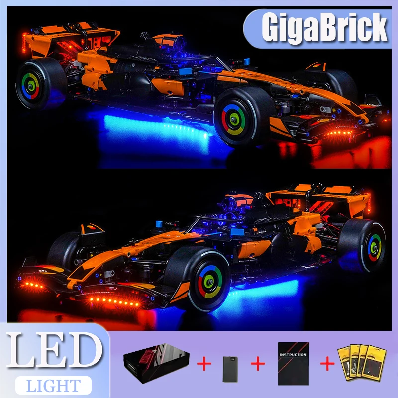 Hochwertiges LED-Beleuchtungsset für Lego 42228 McLaren F1 Team MCL39 (nur LED-Licht) Perfekte Passform & Brillanter Glanz