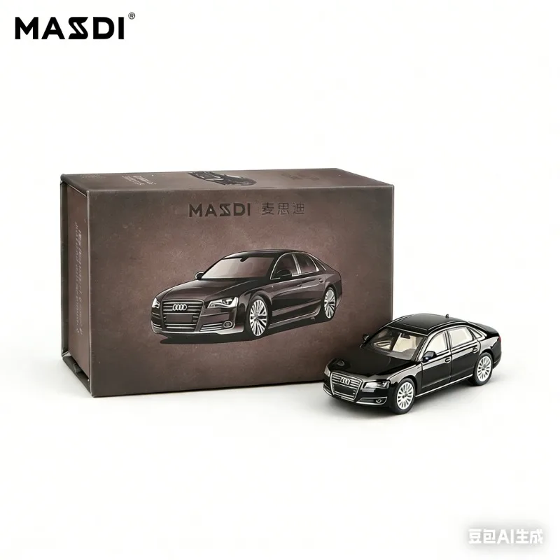 

MASDI 1:64 Модель автомобиля Audi A8L (D4) из литого сплава - Коллекционный предмет для взрослых - Подарок для мальчика - Статическая модель для демонстрации