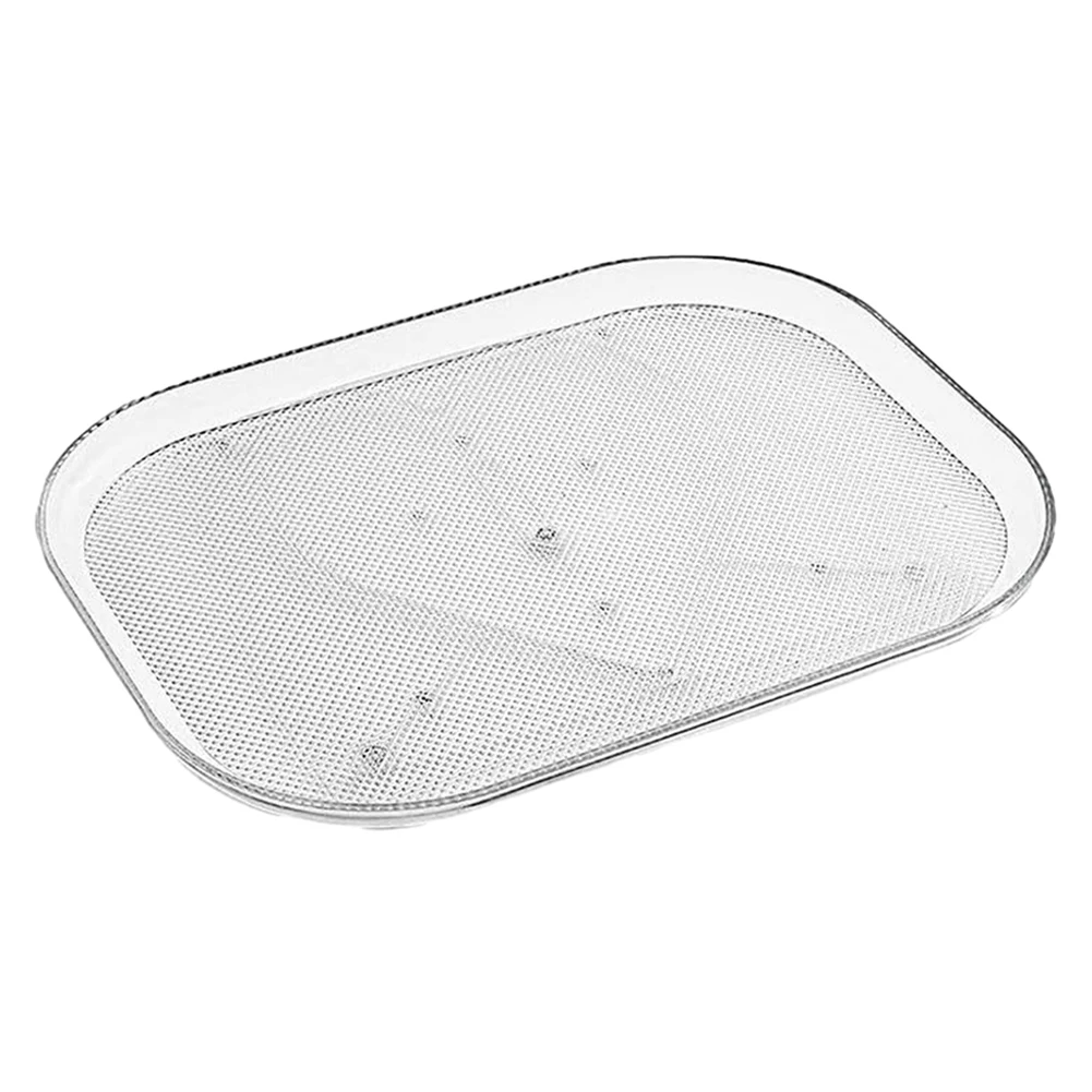 Organizzatore per giradischi Lazy Susan per frigorifero 360 scaffale girevole rettangolare scaffale trasparente per giradischi per armadio da cucina