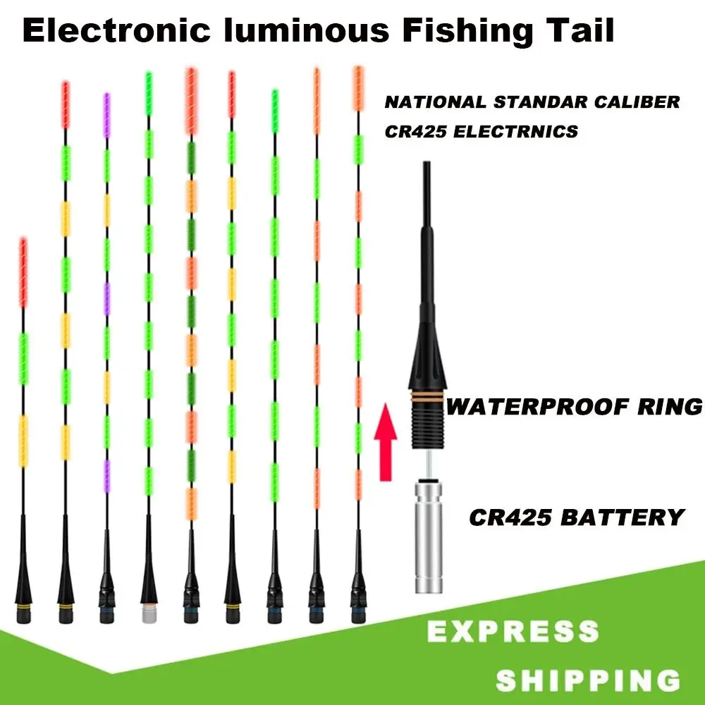 New Fishing Accessories Day and night Electronic Floats Buoy Luminous Electronic Float tail Smart Float Top