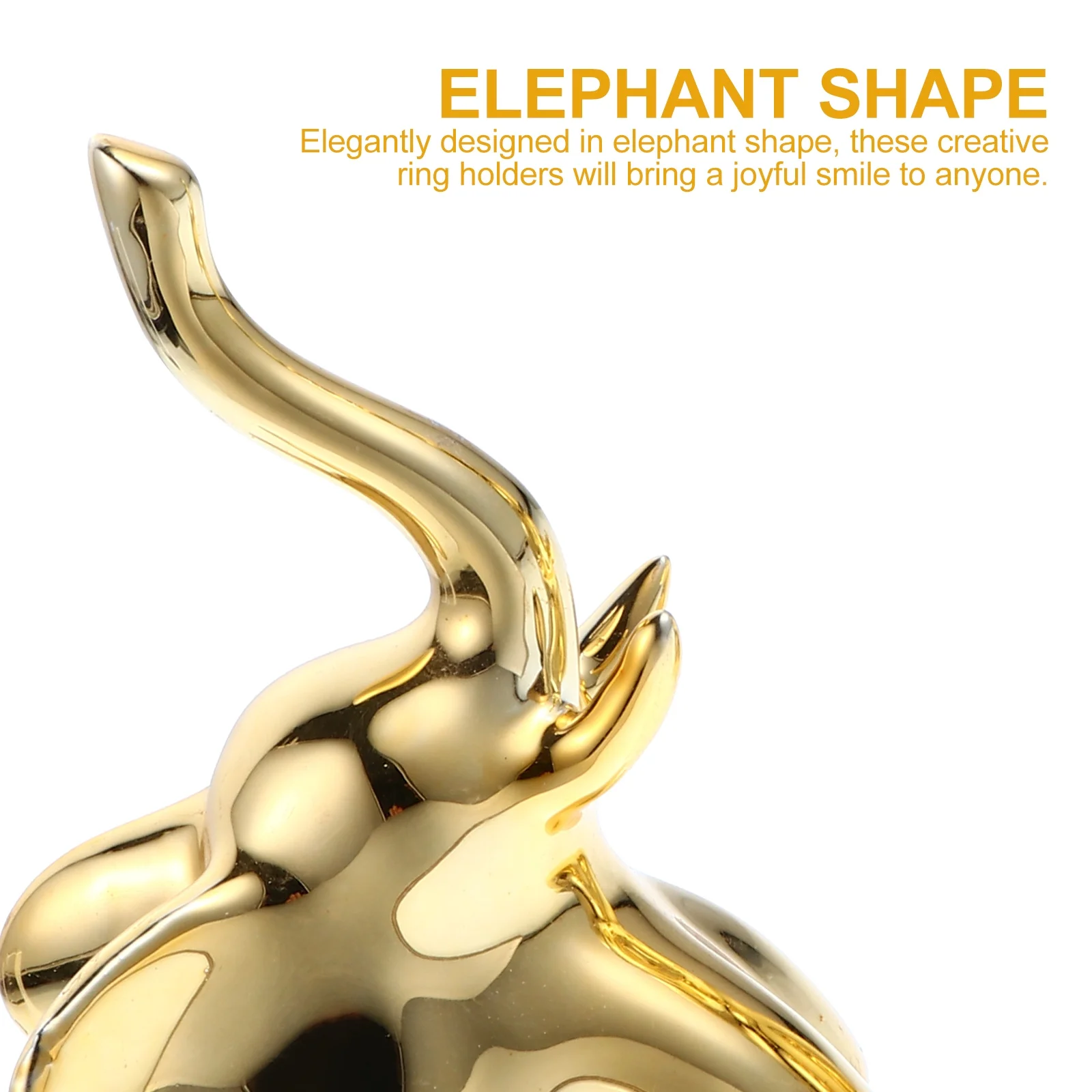 

1Set Elephant Ring Holder Gold Plating Jewelry Holders Storage Rack for Rings Necklaces Bracelets Earrings Birthday Gift Home