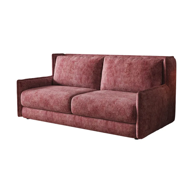 dual-purpose sofa bed Hotel furniture Room folding and flipping fabric sofa bed High backrest Comes with mattress