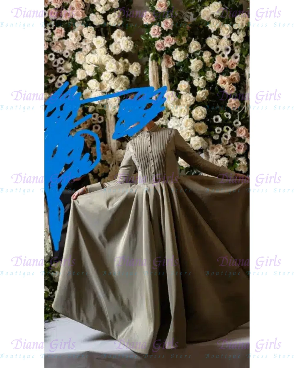 Elegant Quality Satin Fluffy Flower Girl Dress Button Pleat Design for Little Girls Wedding Birthday Party Evening Ball Gowns