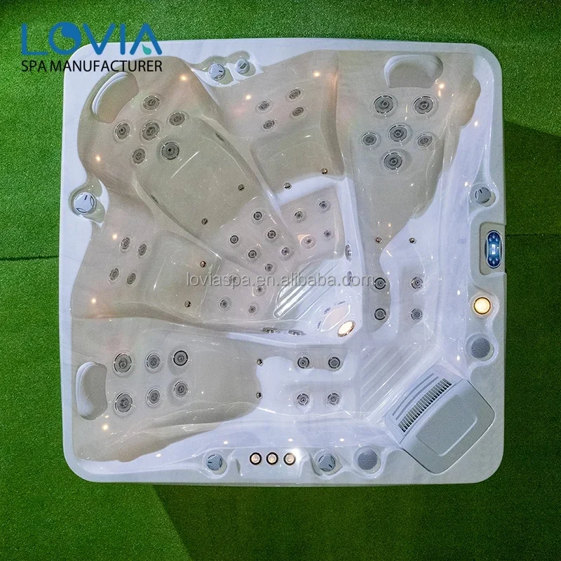 High Quality Spa Tub Wholesale Five People Hot Tub Tinas De Hidromasaje 5 Person Hot Tub with 2 Lounger
