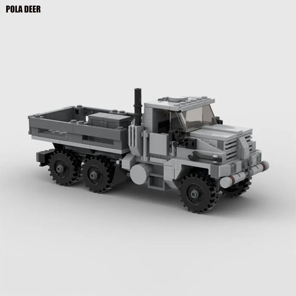 Poladeer 374 Pcs Military 7 Ton Military Truck Small Particle Assembly Building Blocks Educational Toys Boy Holiday Model Gift