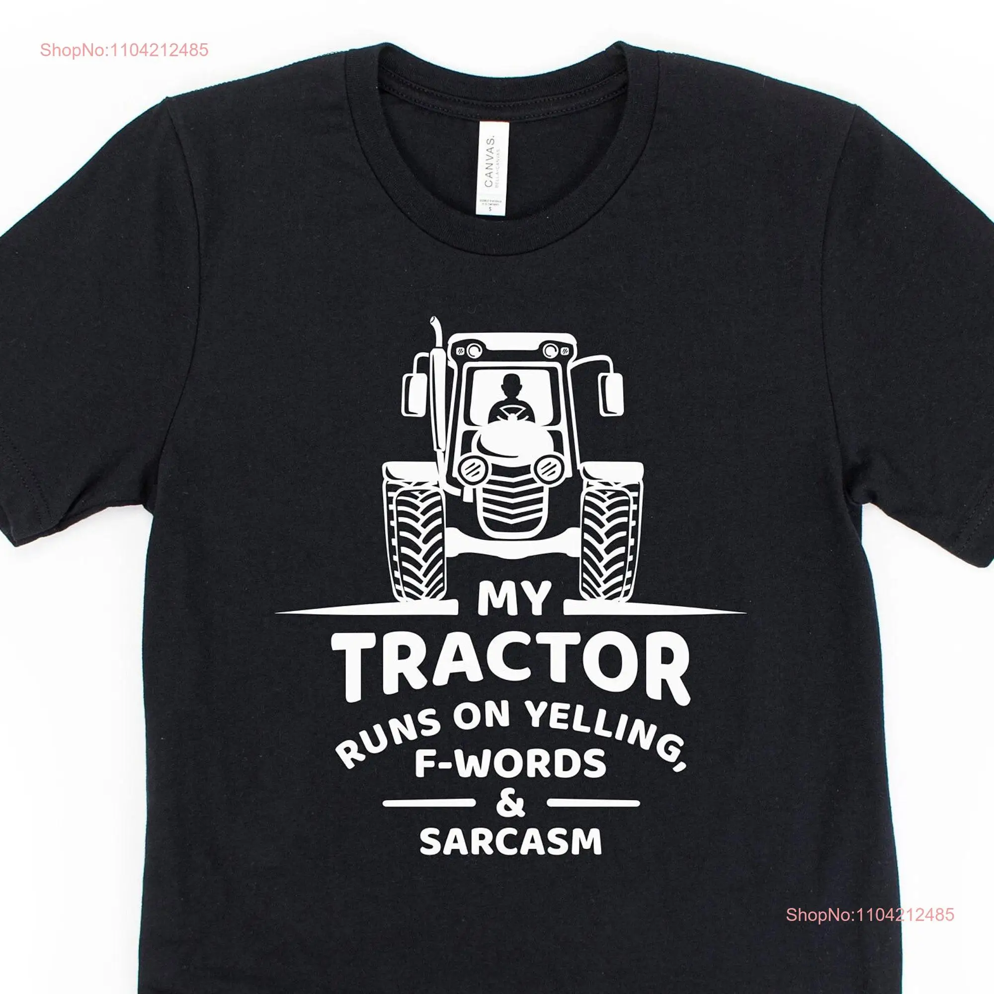 Funny tractor shirt gifts farmer farming shirts sarcastic farm quote my runs on yelling f words and sarcasm