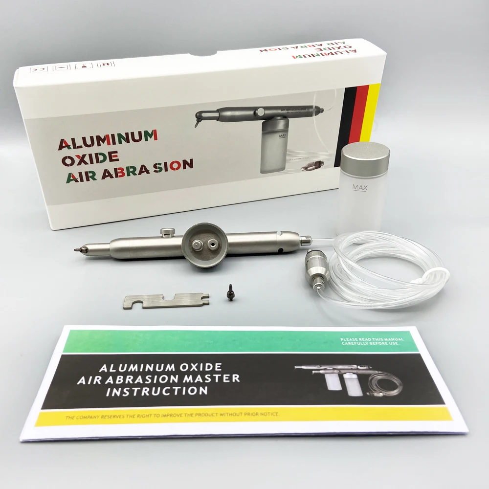 Dental Aluminum Oxide Gun Alumina Air Abrasion Polisher System Micro Etcher Sandblaster Sandblasting Gun with 4 Holes