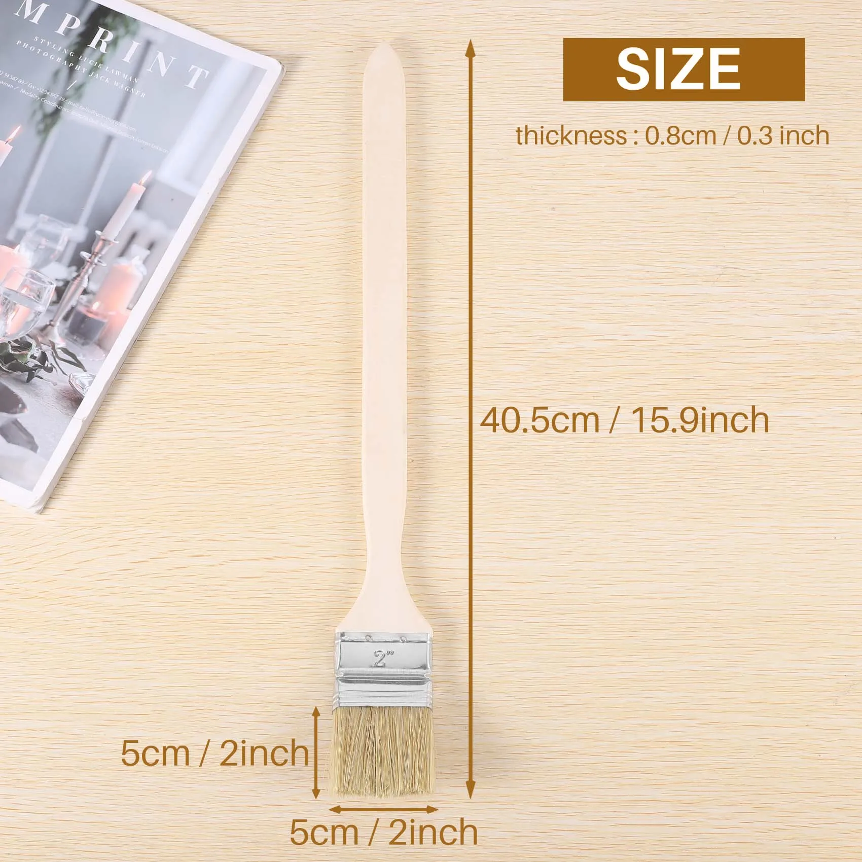 

AAAF 2-дюймовая деревянная ручка с металлическим наконечником из искусственной щетины, щетка для радиатора