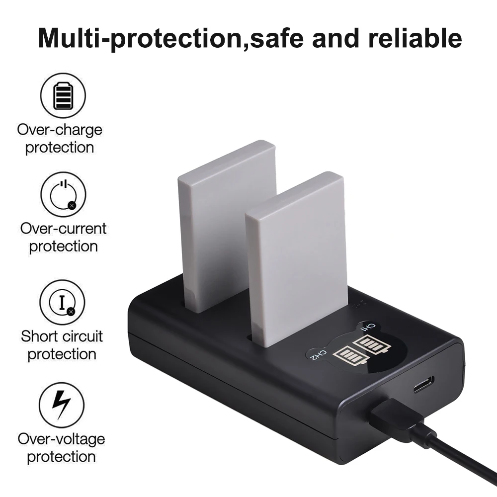 Batmax EN-EL5 EN EL5 EL5 batería recargable de iones de litio + cargador USB Dual para cámara Nikon Coolpix P80 P90 P100 P500 P510 P520