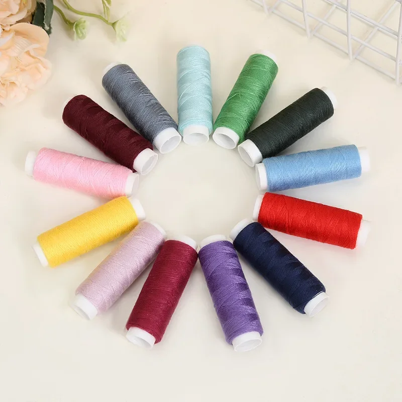 24 Colour Polyester Machine Embroidery Sewing Threads Hand Sewing Thread Craft Patch Steering Wheel Sewing Supplies