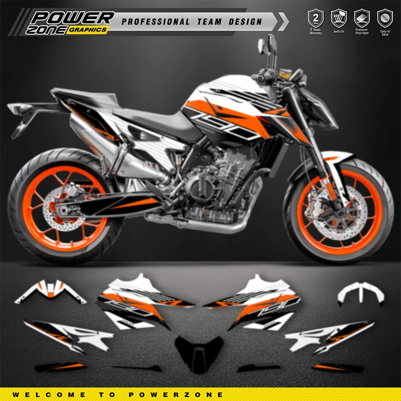 

PowerZone Custom Sticker Graphics Decals for KTM DUKE 790 890 2018-2021 SUPERMOTO Backgrounds Decals Racing Vinyl Sticker Kits