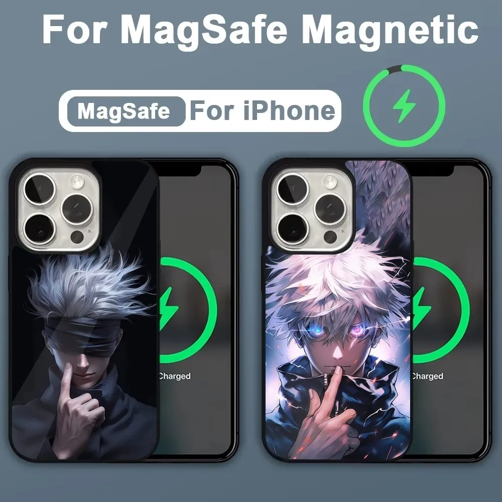 

J-Jujutsu K-Kaisen G-Gojo Anime Phone Case For iPhone 16,15,14,13,12,11,Plus,Pro,Max,Mini Magsafe Magnetic Wireless Charging