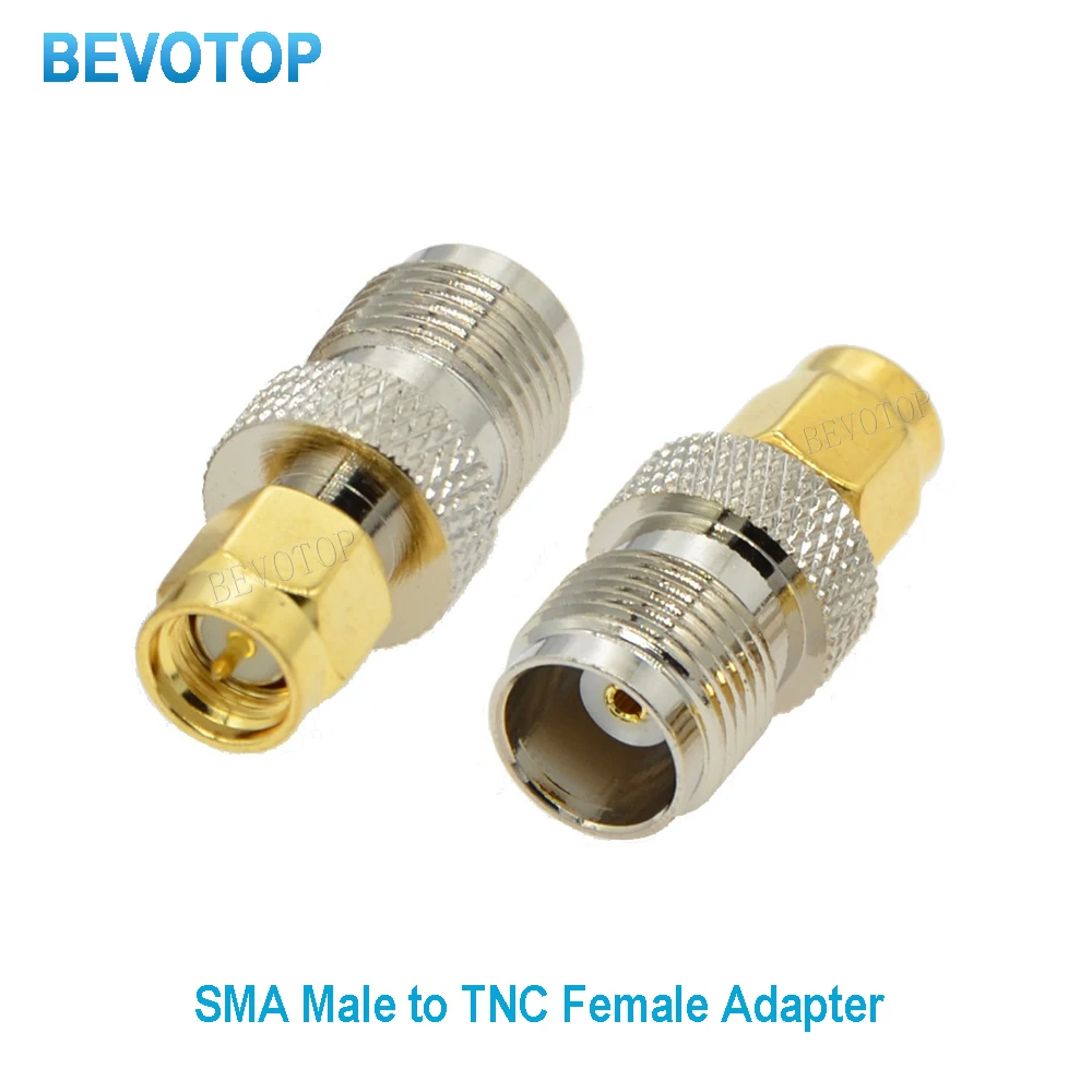 

100PCS/lot SMA Male Plug to TNC Female Jack Straight for WiFi Antenna Radio Antenna TNC to SMA RF Coaxial Adapter Wholesales