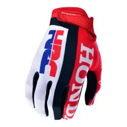 For HONDA HRC Motocross MTB MX Red Air Mesh Gloves Dirt Bike Riding Motorcycle Motorbike Riding Touring Breathable Touchscreen