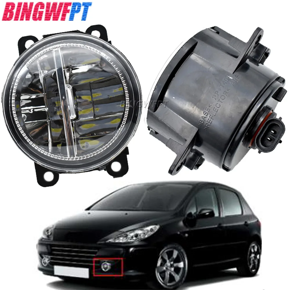 For Peugeot 307 2002-2008 For Peugeot 208 2014-2015 Fog Lamp Assembly Car H11 Fog Lamps Lights LED 12V DRL Fog Light Headlights