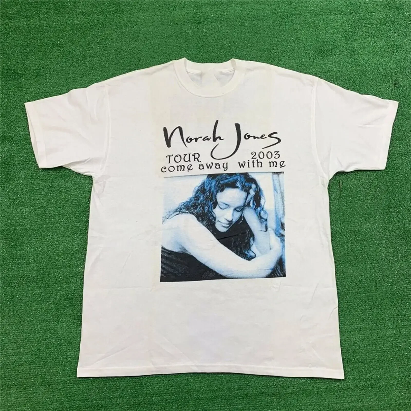 Vintage Norah Jones Come Away With Me unisex shirt white cotton S 5XL vintage Washed graphic Unisex Soft streetwear Stylish