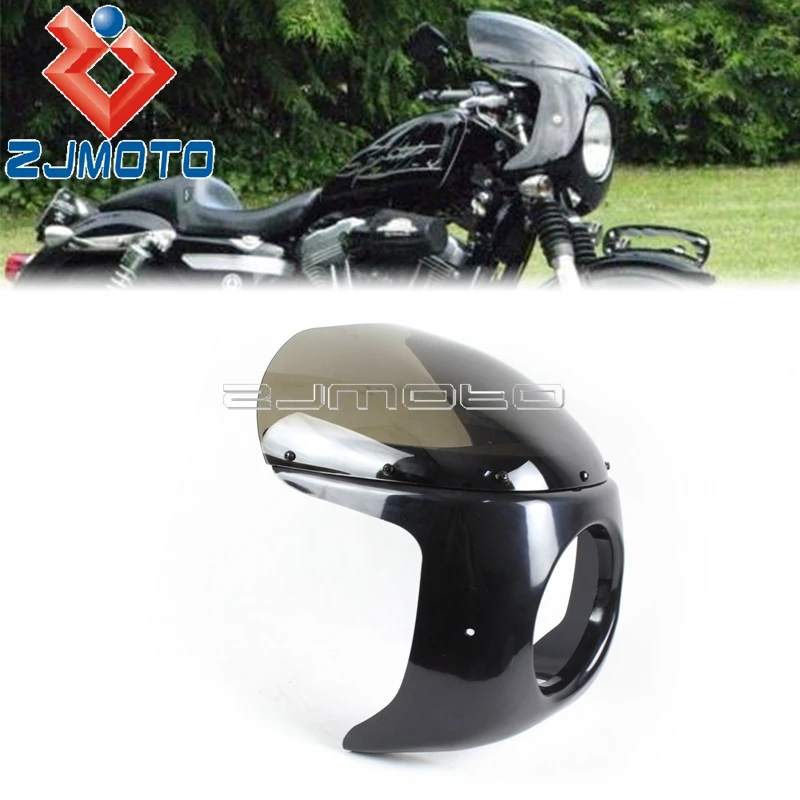 

Vintage Cafe Racer Universal 7" Headlight Fairing Retro Cruiser 7inch Round Front Light Fairing Windshield For Yamaha BMW XS XL