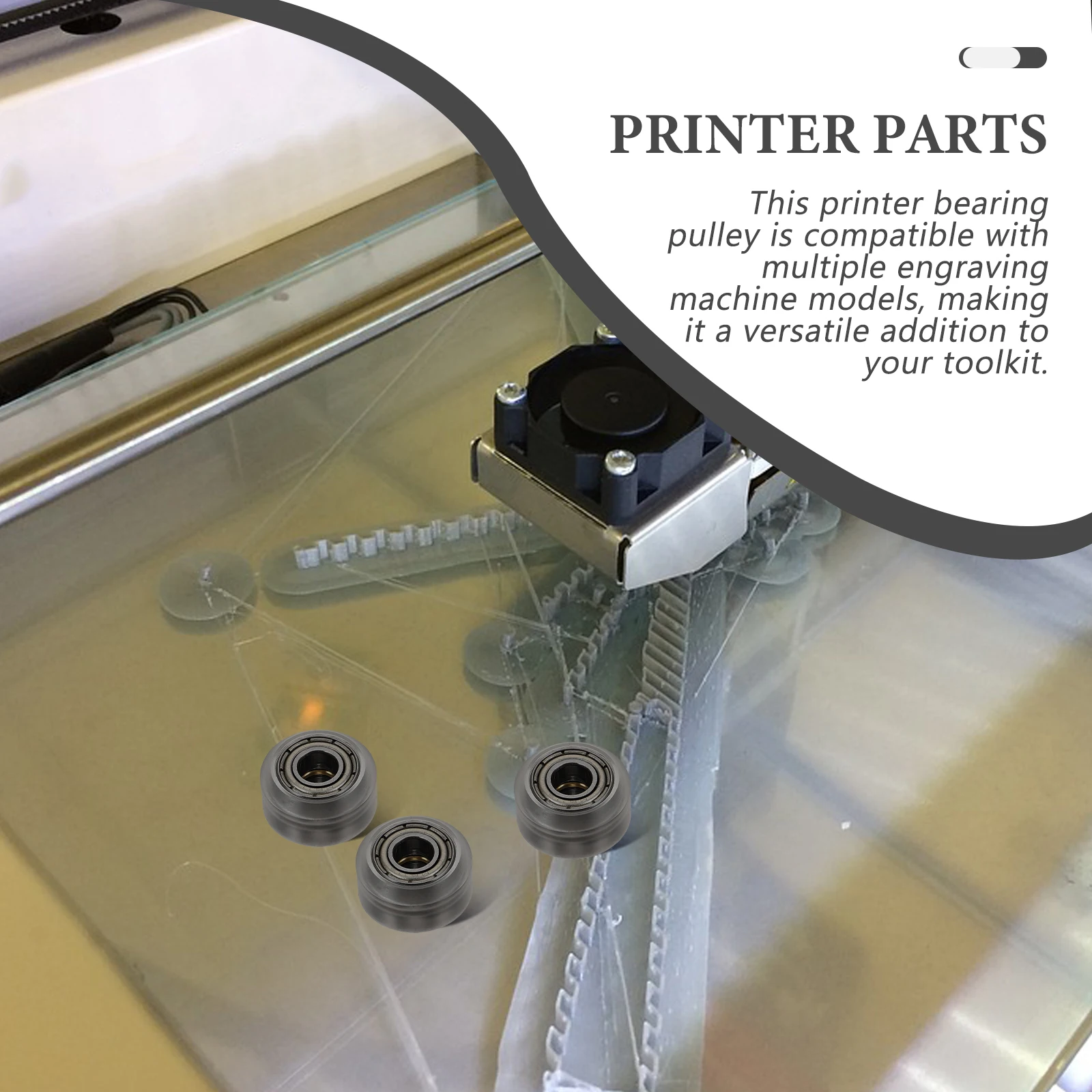 

6pcs Wheel Linear Smooth Plastic 3D Accessory Transparent Design Compatible Engraving Machine Plastic Bearing 3D Printer