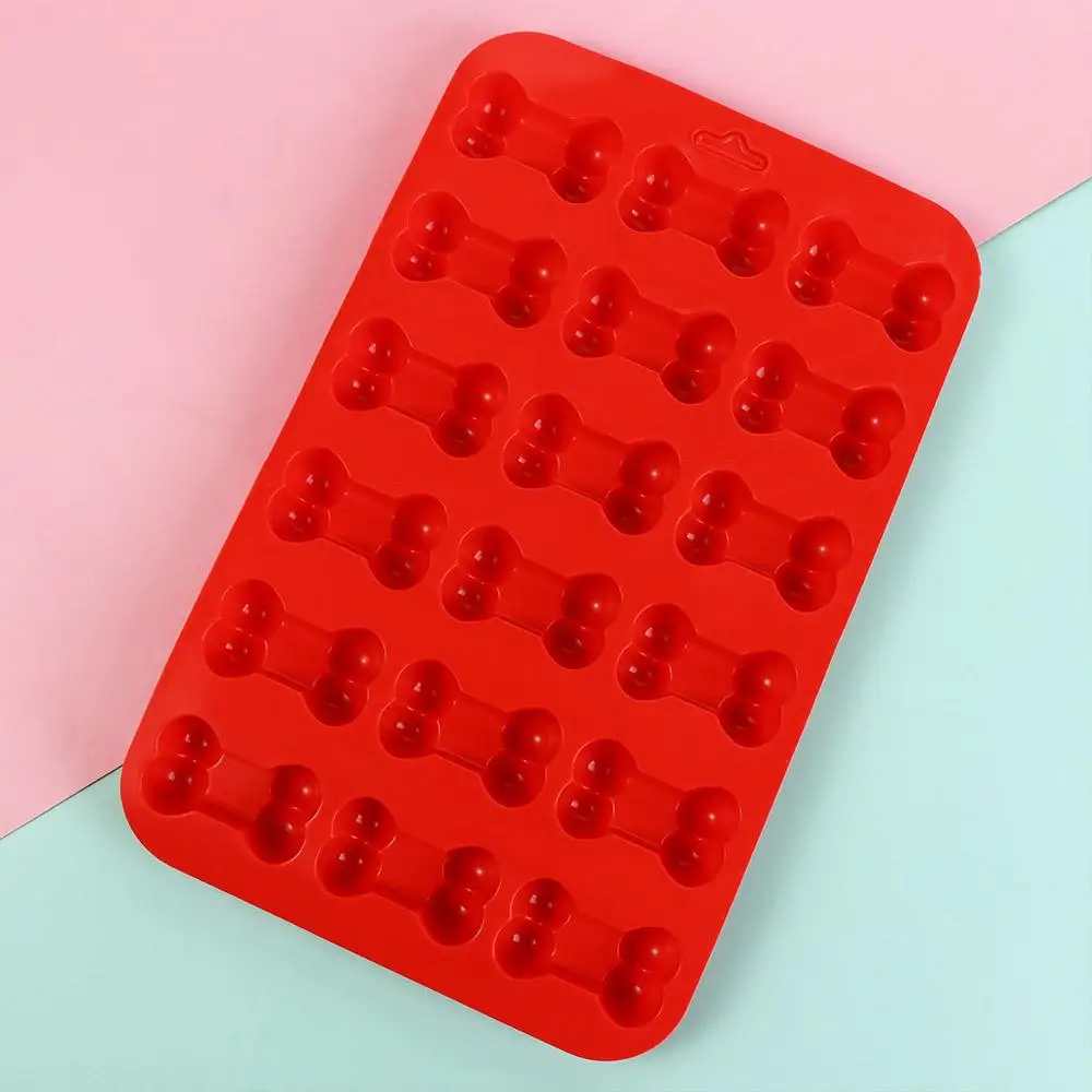 

Puppy Silicone Bone Ice Trays High Temperature Resistance Rectangle Dog Paw Baking Moulds Easy Demoulding DIY Candy Mold Jelly