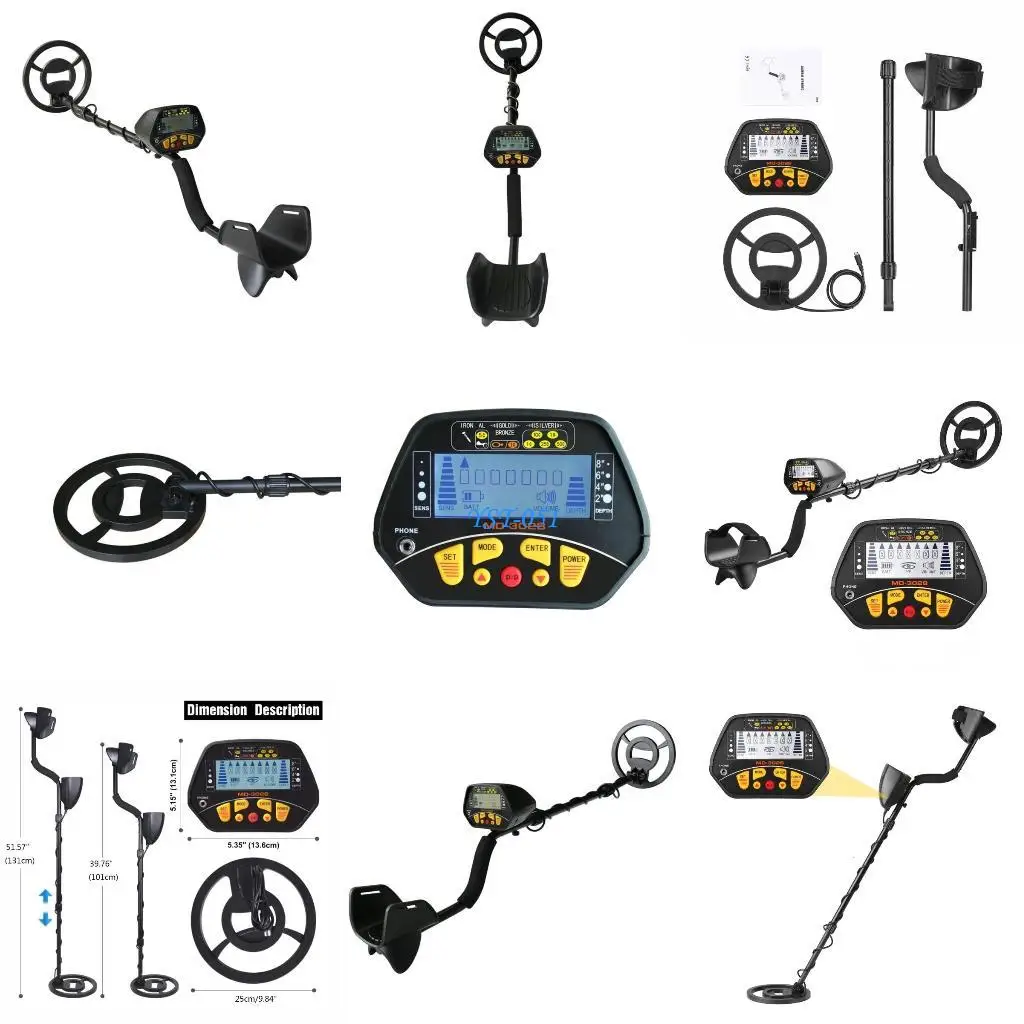 

E15A Metal Detector for Kids Adults Beginner Waterproof Metal Detector Lightweight Kids Metal Detector Search Coils- Gold