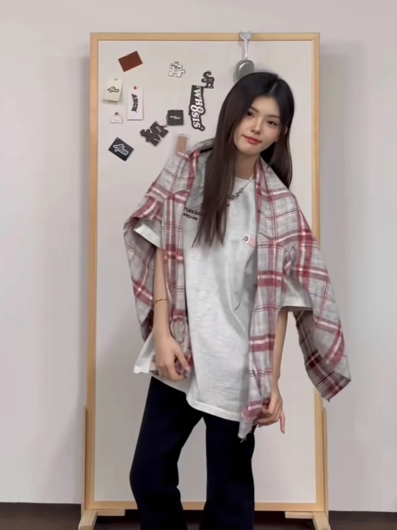 

Ретро американский цвет брова клетчатый потертый irt для мужчин и женщин весна осень свободный повседневный универсальный винтажный модный топ