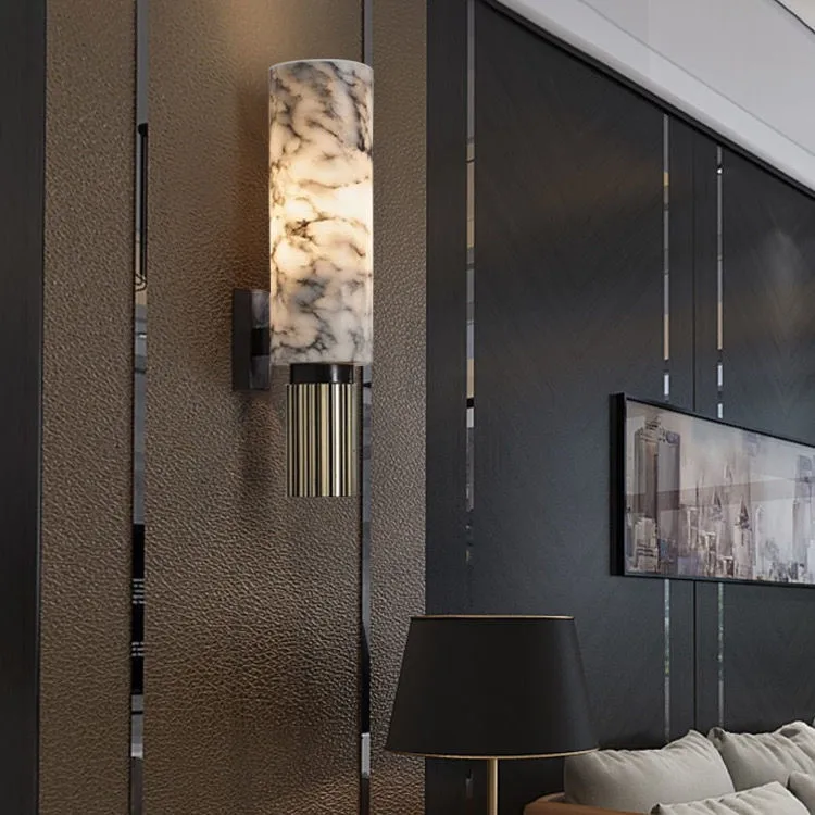 高級スペイン雲石模造壁ランプクリエイティブリビングルームダイニングルーム背景形状ランプベッドサイド照明器具