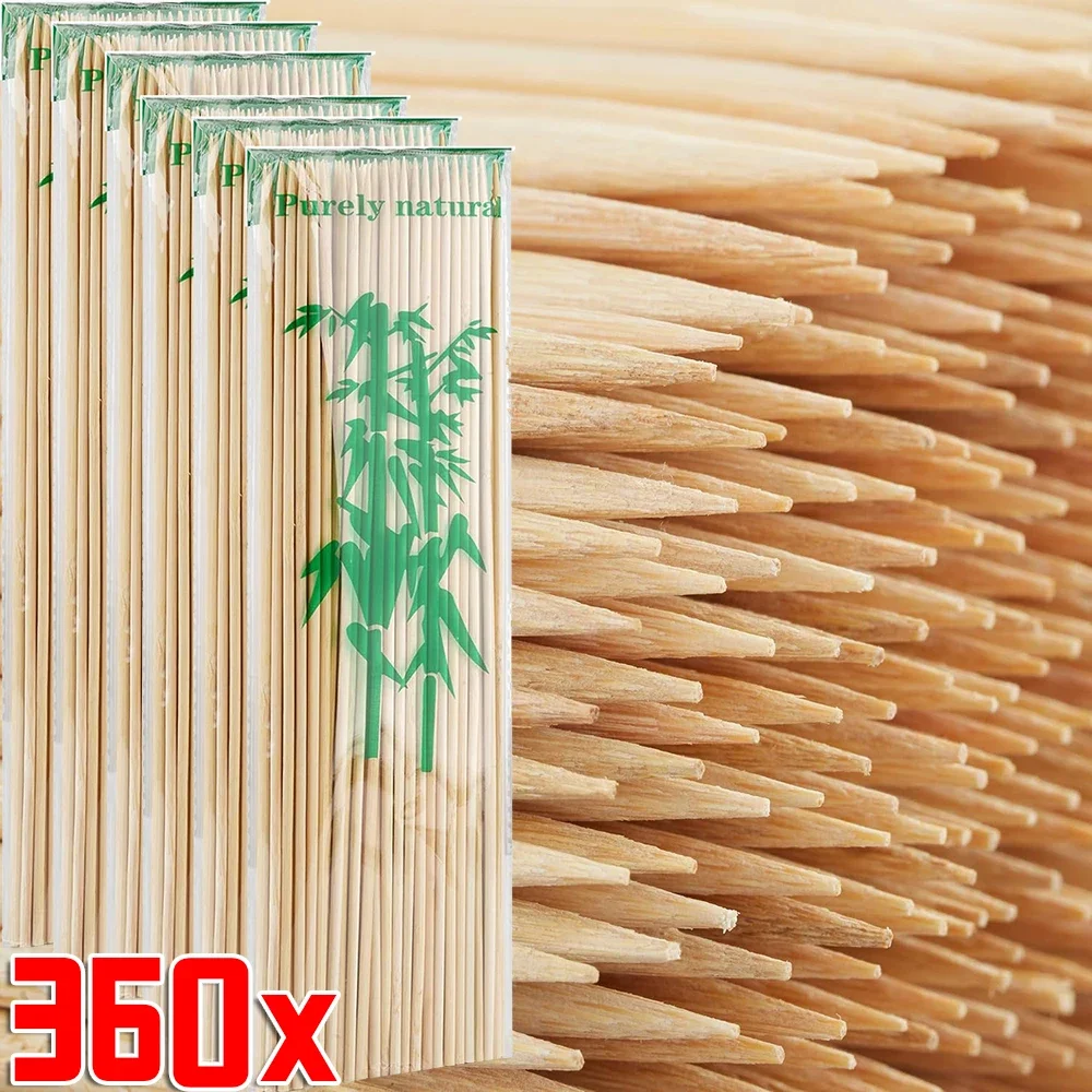 15/20/25/30cm Bamboo Sticks Natural Wood Long Skewer Food Grade Disposable Party Barbecue Fruit BBQ Tools Catering Grill Camping