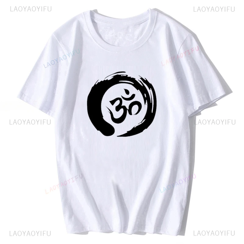 Футболка с принтом Ом, Йога, дзен, медитация, позитивная атмосфера, савасана Намасте, веганская футболка, крутая Повседневная футболка, мужская хлопковая модная футболка