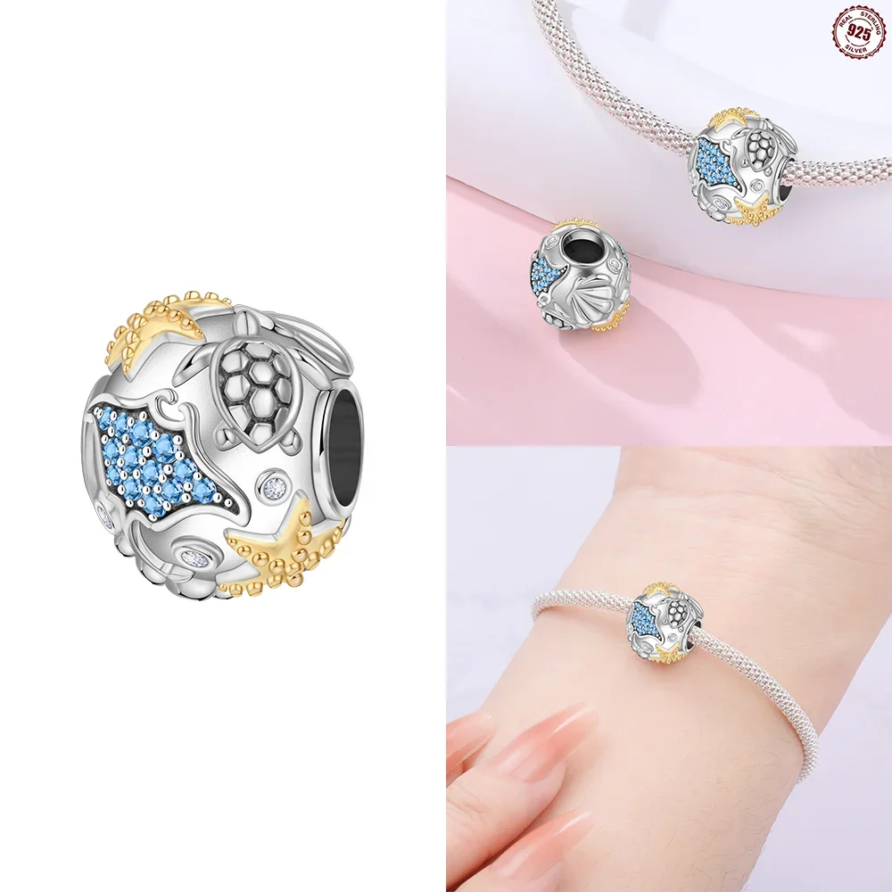 

Exquisite Original 925 Silver Peace Dove Love Travel Bead Jingle Bells Stars Moon Paws Beads Fit Bracelet Women Jewelry Gift Diy