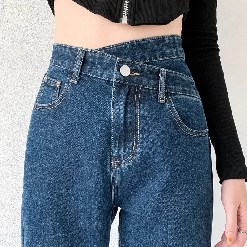 ZOENOVA Jeans Women Wide Leg Pants Mom Femme Black Blue Jeans High Waist Woman Trousers 2023 Clothing Pantalones Spodnie Damskie