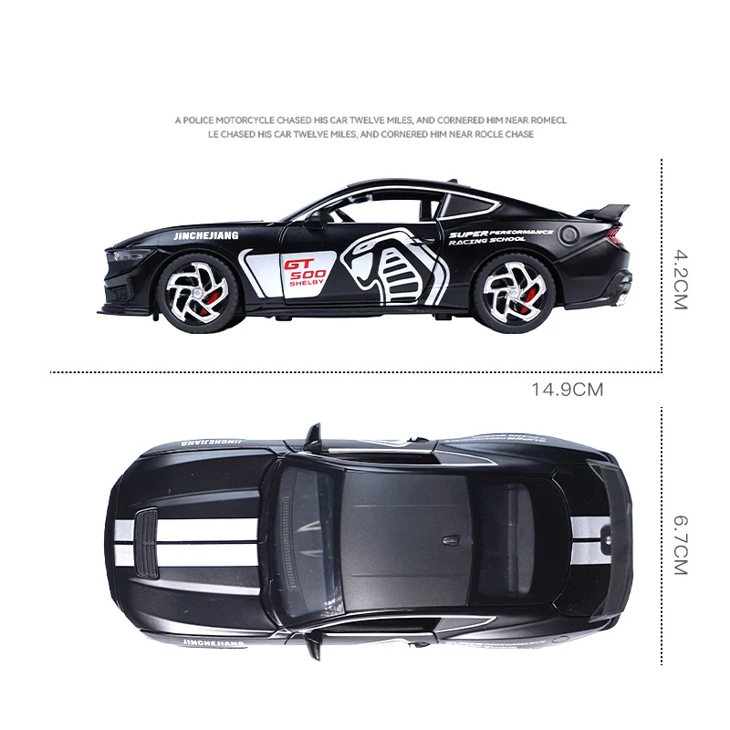 1: 32 Mustang GT500 Fast & Furious Alloy Car Model Diecasts Toy With Sound and Light Vehicles Decoration Toys For Kids Gift